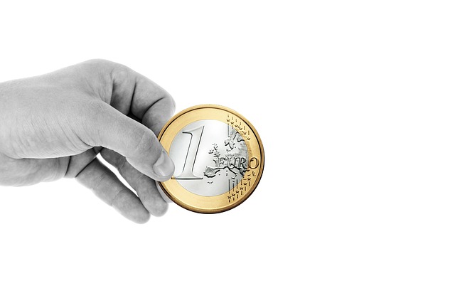 Foto: Hand mit Euro-Stück