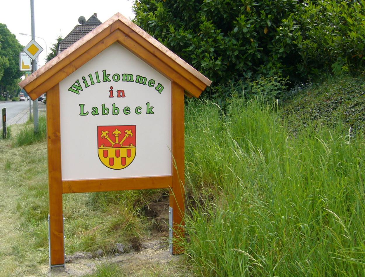 Foto: Ortseingangsschild Labbeck
