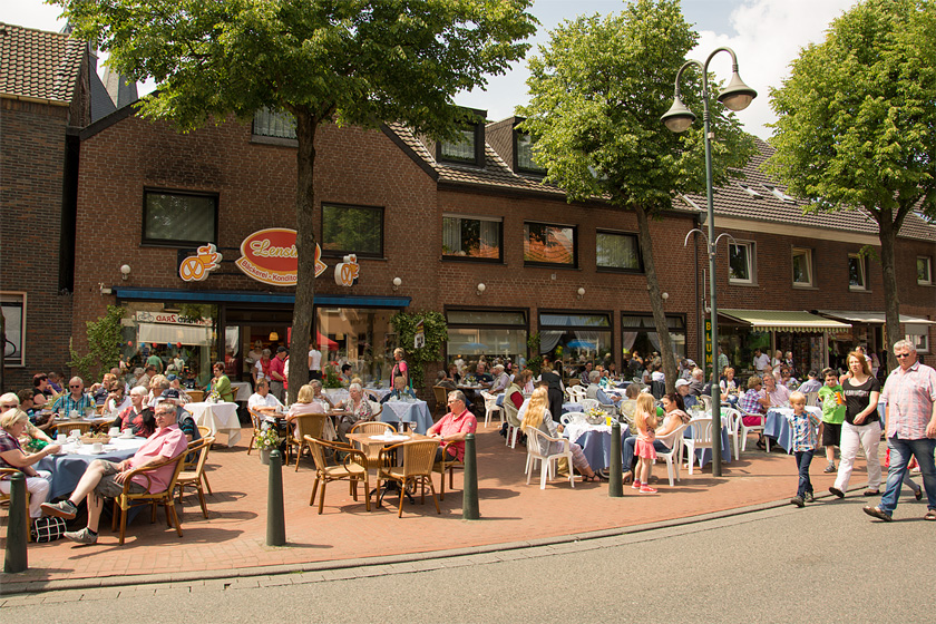 Blick auf das Café Lensing